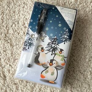 Penguin Winter Themed Notepad & Pen Set